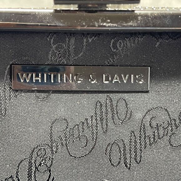 Whiting and Davis Clutch Structured Snake Chain Clasp Evening Formal 6" Wide - Picture 9 of 16